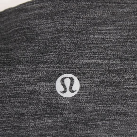 EUC Lululemon 4 Heathered Gray‎ Black Pace Rival Mid-Rise Crop Pockets - Picture 9 of 15